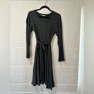 Dark grey maternity dress